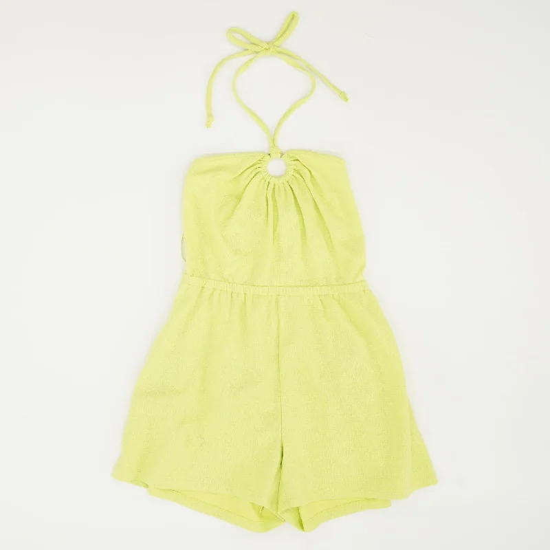 Savings Alert Green Solid Romper