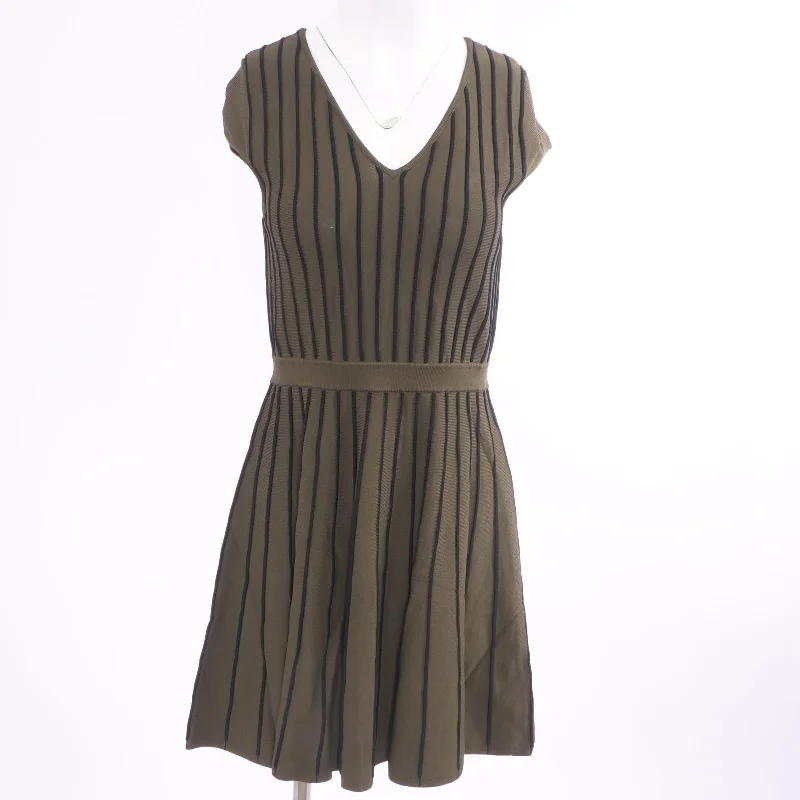 Bargain Prices Green Striped Midi Dress