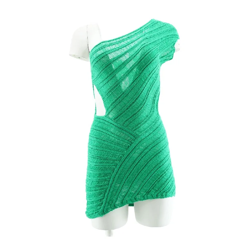 Limited Availability Green Striped Mini Dress