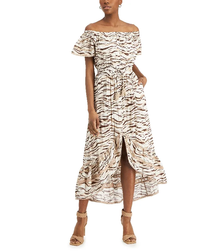 New Markdowns INC International Concepts Tiger Print Midi Dress
