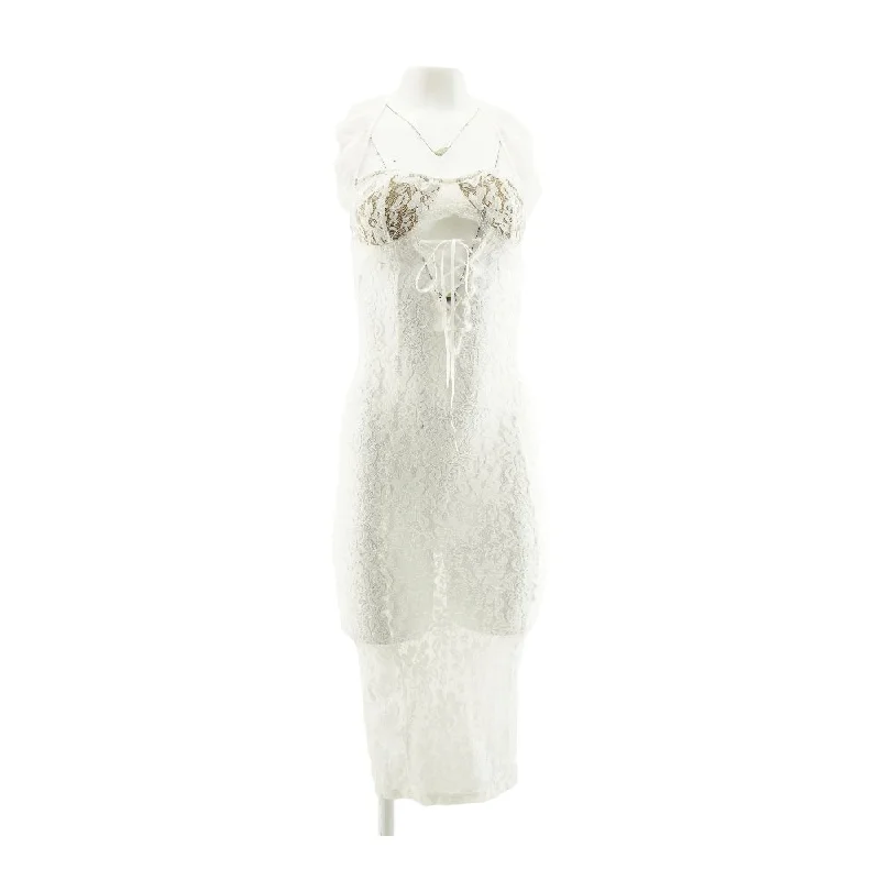 Price Meltdown Ivory Solid Midi Dress