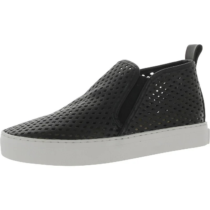 Online Only Jibs Womens Mid Rise Leather Perforated Slip-On Sneakers