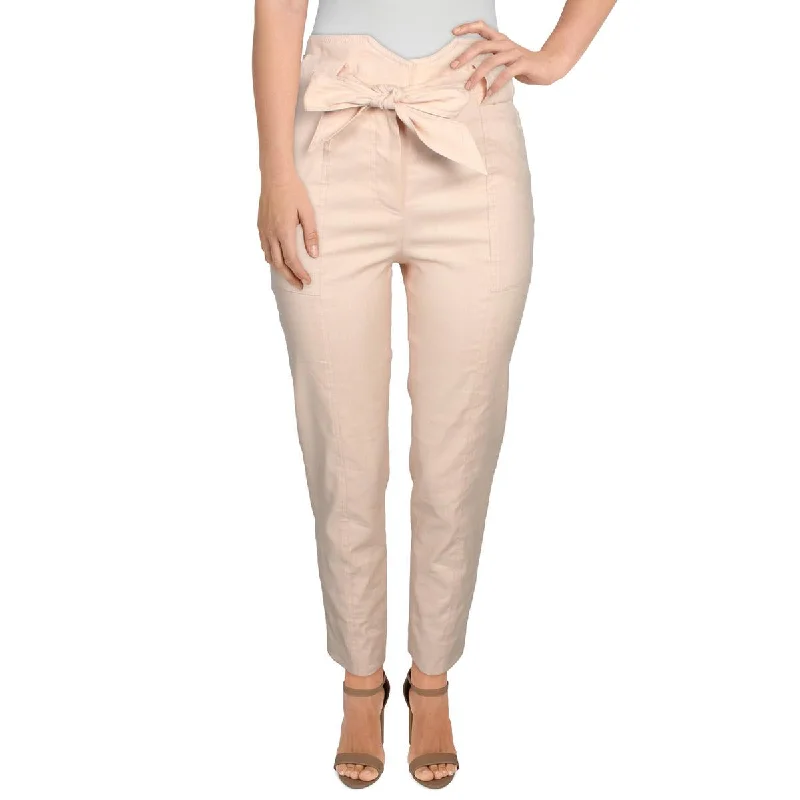Online Only Jonathan Simkhai Womens Remington Linen Belted Pants