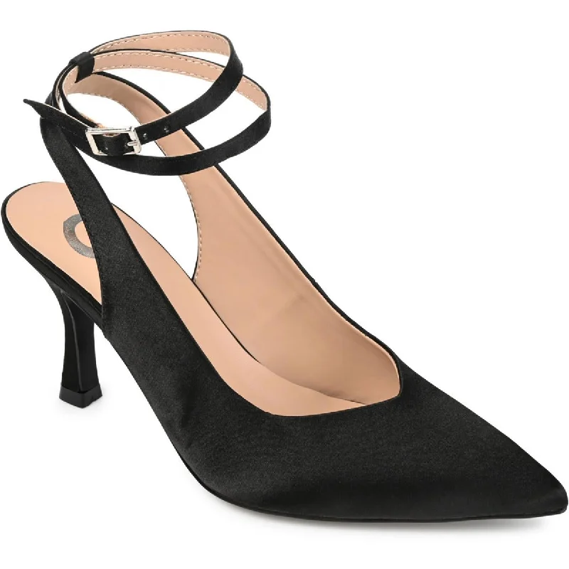 Savings Event Journee Collection Womens MARCELLA Satin Upper Satin Kitten Heels