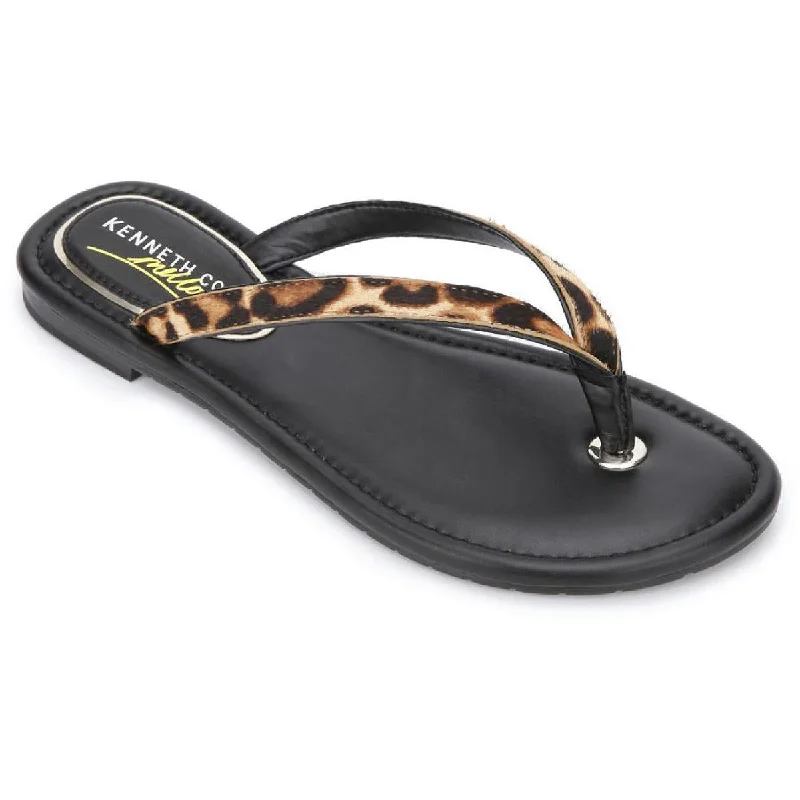 Clearance Items Kenneth Cole New York Womens Mello Flip Flop Leather Flats Thong Sandals