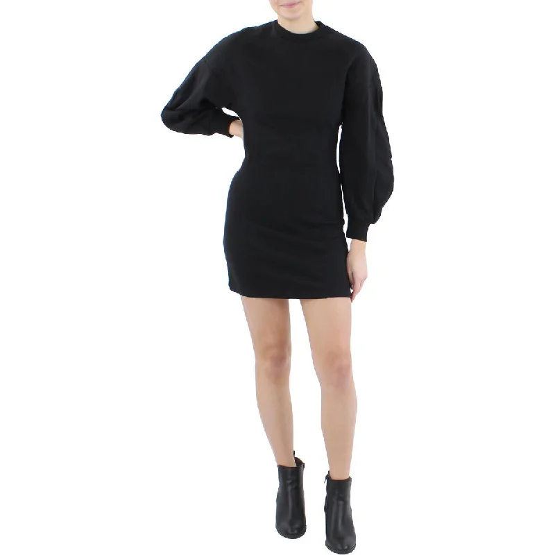 Great Deals LINI Womens Extended Shoulder Mini Sweatshirt Dress