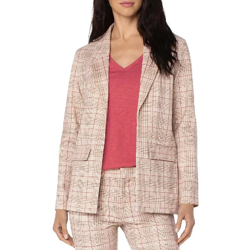 Don't Wait Liverpool Los Angeles Womens Collared Suit Separate Open-Front Blazer