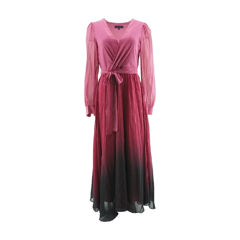 Holiday Sale Magenta Solid Maxi Dress