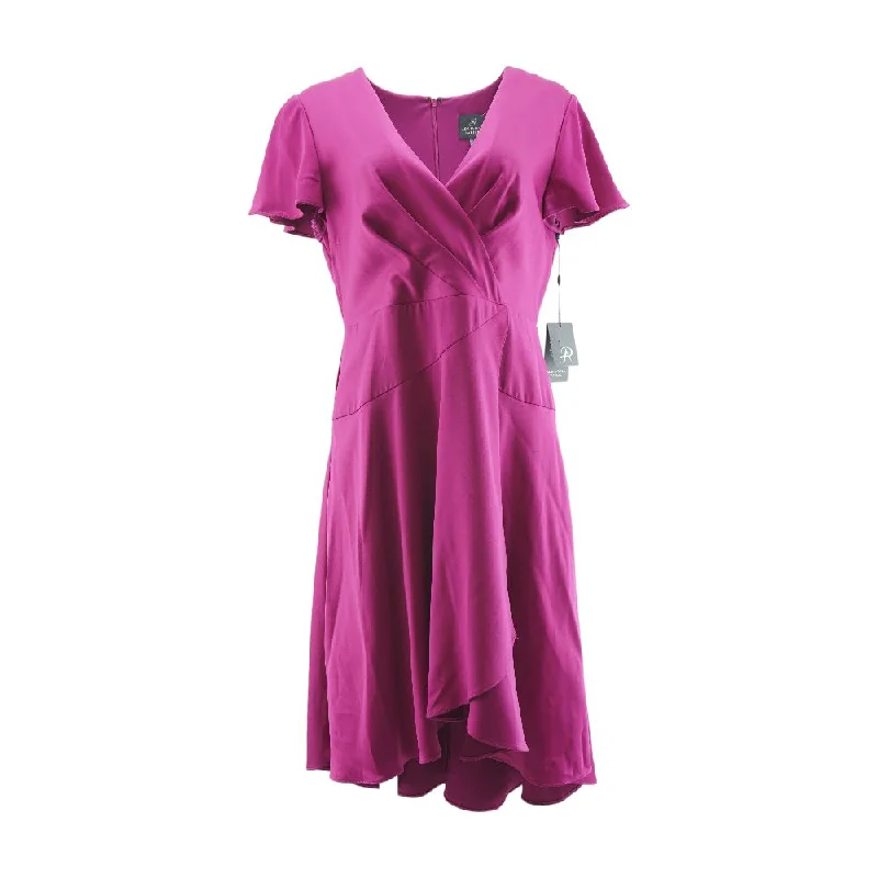 Deal Dash Magenta Solid Midi Dress