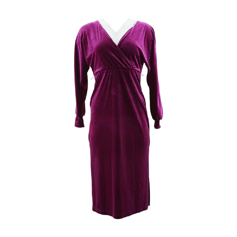 Price Meltdown Magenta Solid Midi Dress