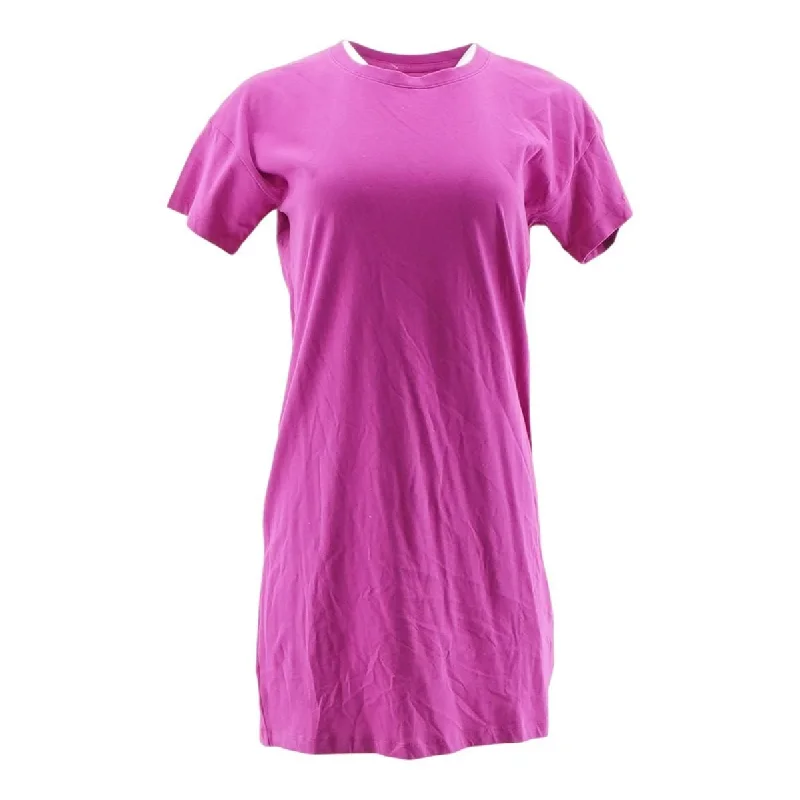Massive Deals Magenta Solid Mini Dress