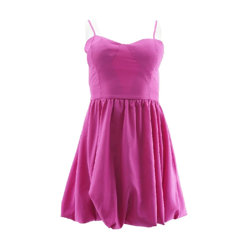 Deal Explosion Magenta Solid Mini Dress
