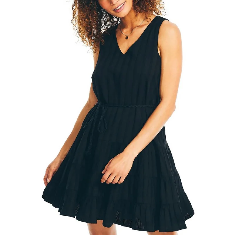 Savings Galore Nautica Womens Tiered V-Neck Mini Dress