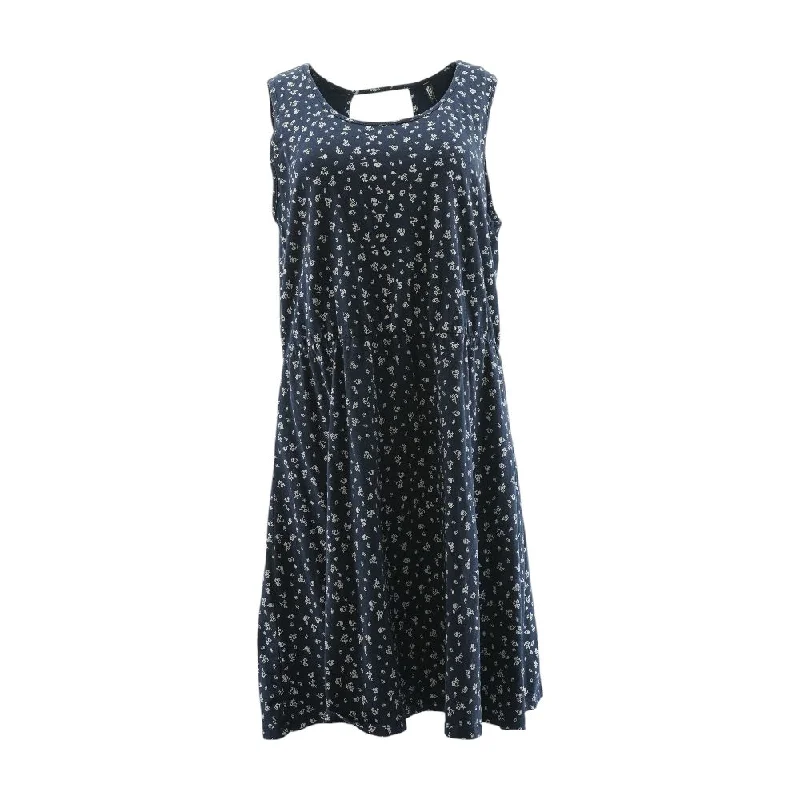 Instant Discount Navy Floral Midi Dress