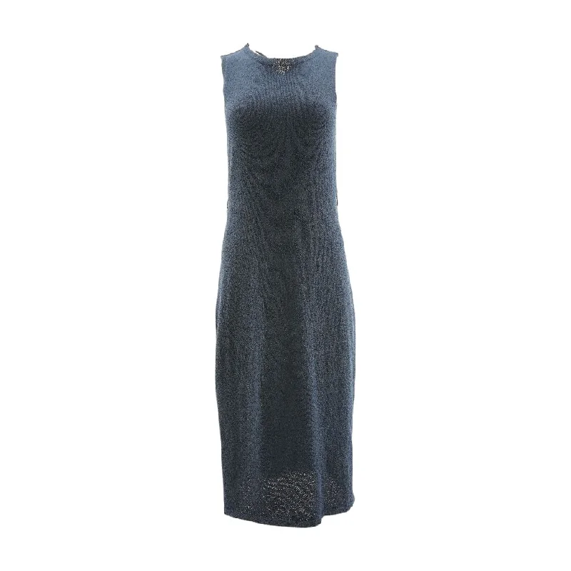 Don't Wait Navy Solid Maxi Dress