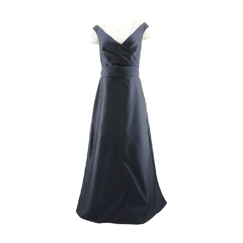 Bonus Savings Navy Solid Maxi Dress