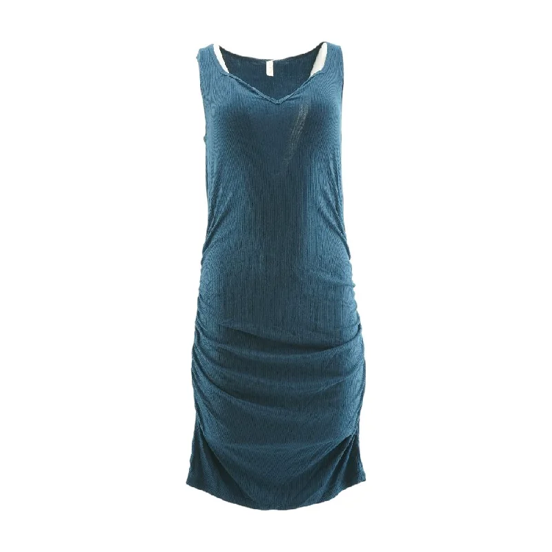 Customer Appreciation Sale Navy Solid Midi Dress