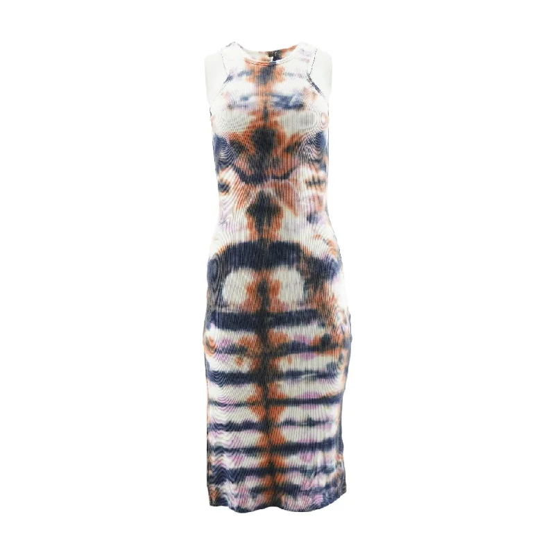 Seasonal Clearance Navy Tie Dye Maxi Dress
