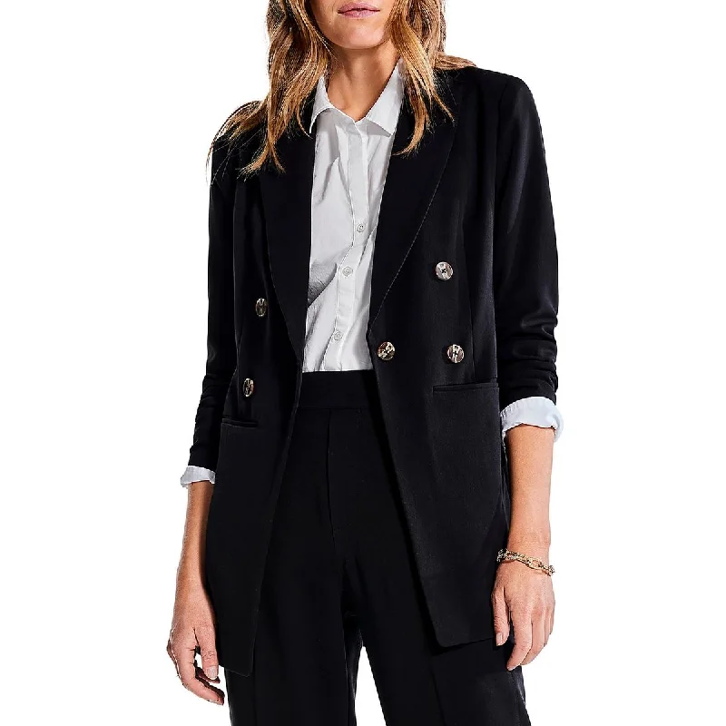 Daily Deals Nic + Zoe Womens Avenue Suit Separate Work Wear Double-Breasted Blazer