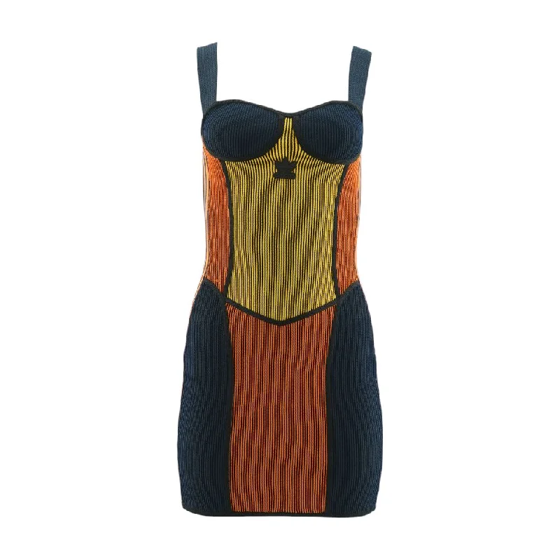 Get It Before It’s Gone Orange Color Block Mini Dress