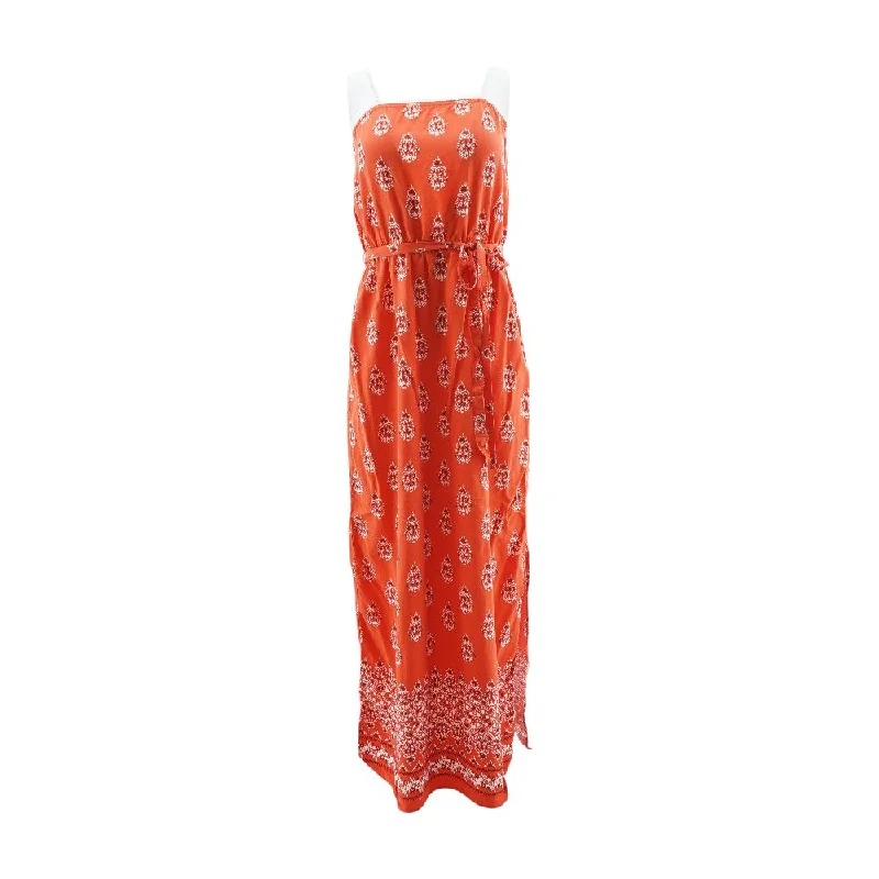 Final Markdown Orange Floral Midi Dress