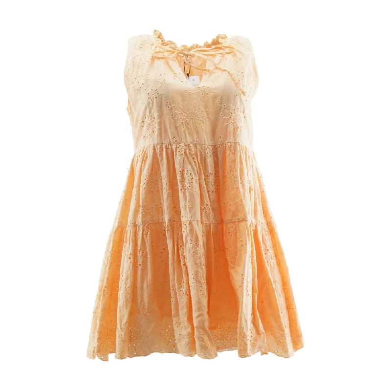 Don’t Miss Out Orange Misc Midi Dress