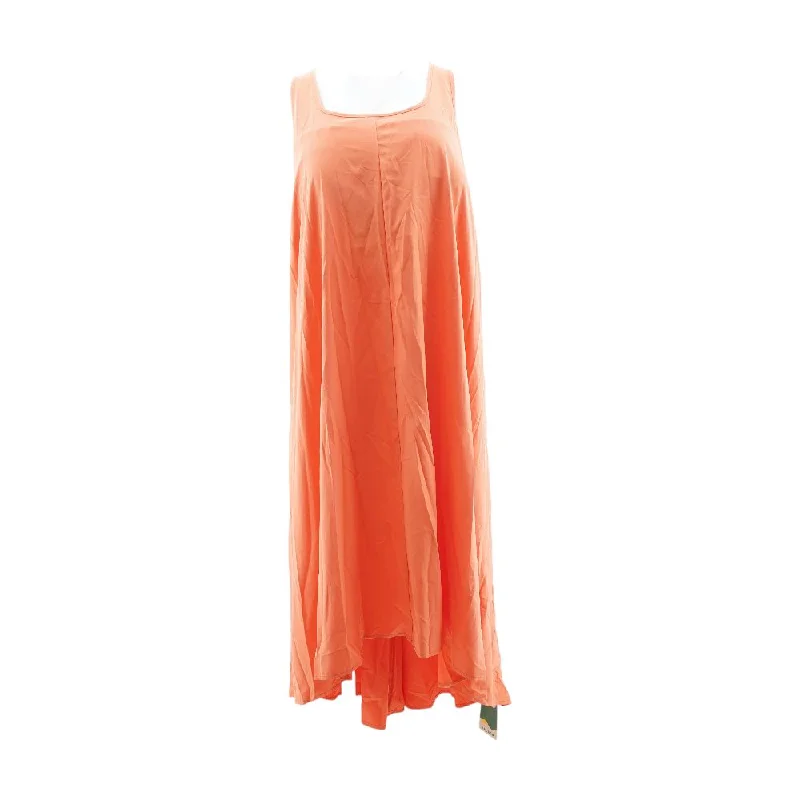 Hurry In Orange Solid Maxi Dress