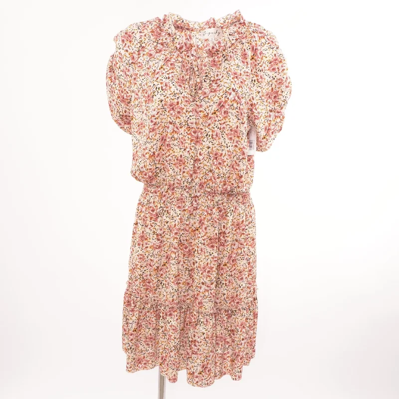 Price Smash Peach Floral Midi Dress