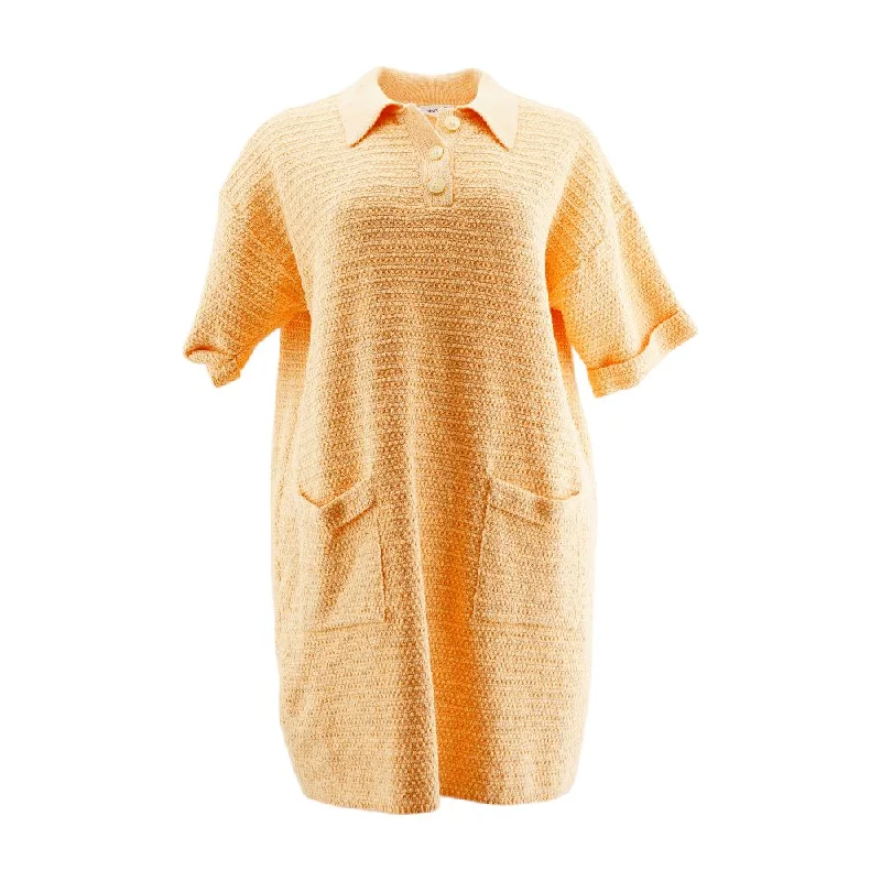 Best Seller Peach Solid Midi Dress