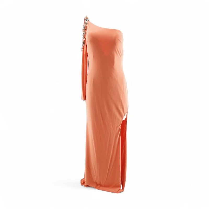 Savings Galore Peach Solid Midi Dress