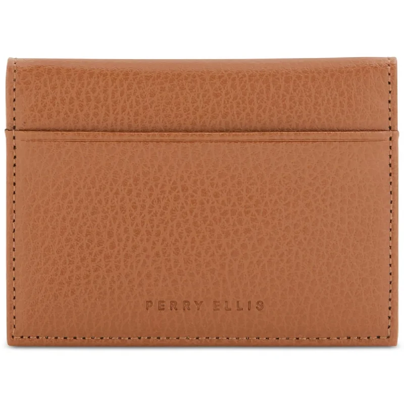 Price Reduction Perry Ellis Portfolio Mens Uptown Pebbled Lether Card Case