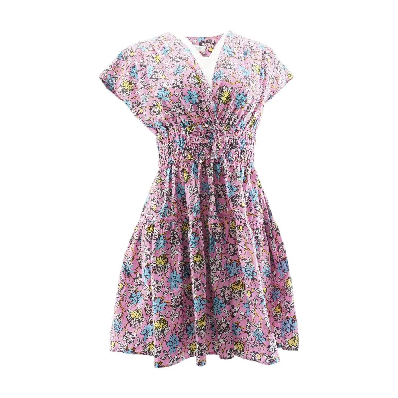 Reduced Prices Pink Floral Midi Dress