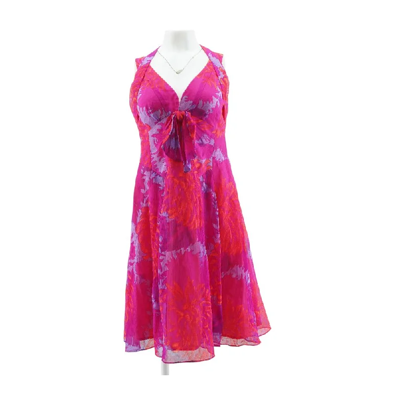 Act Now Pink Graphic Midi Dress