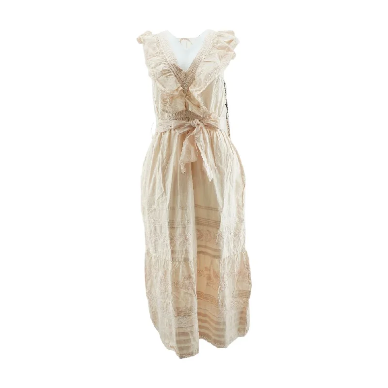 Price Drop Alert Pink Solid Maxi Dress