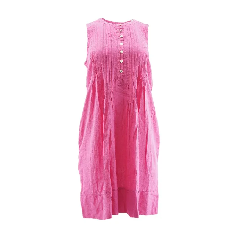 Deal Dash Pink Solid Midi Dress