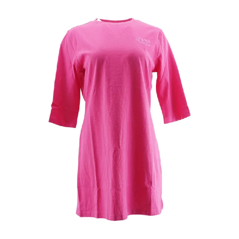 Special Promotion Pink Solid Midi Dress
