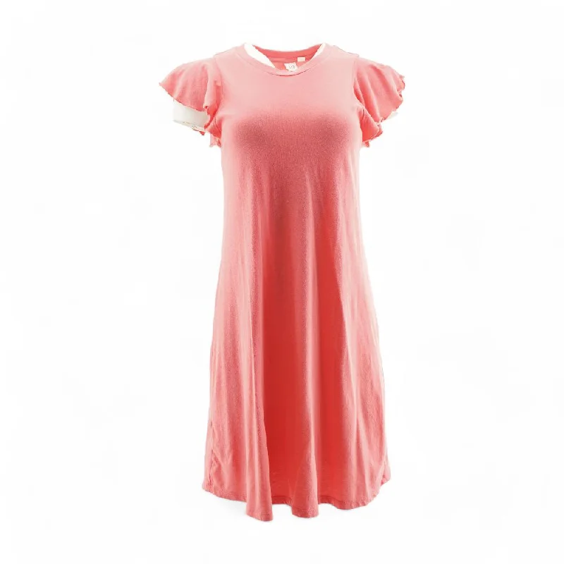 Super Bargain Pink Solid Midi Dress