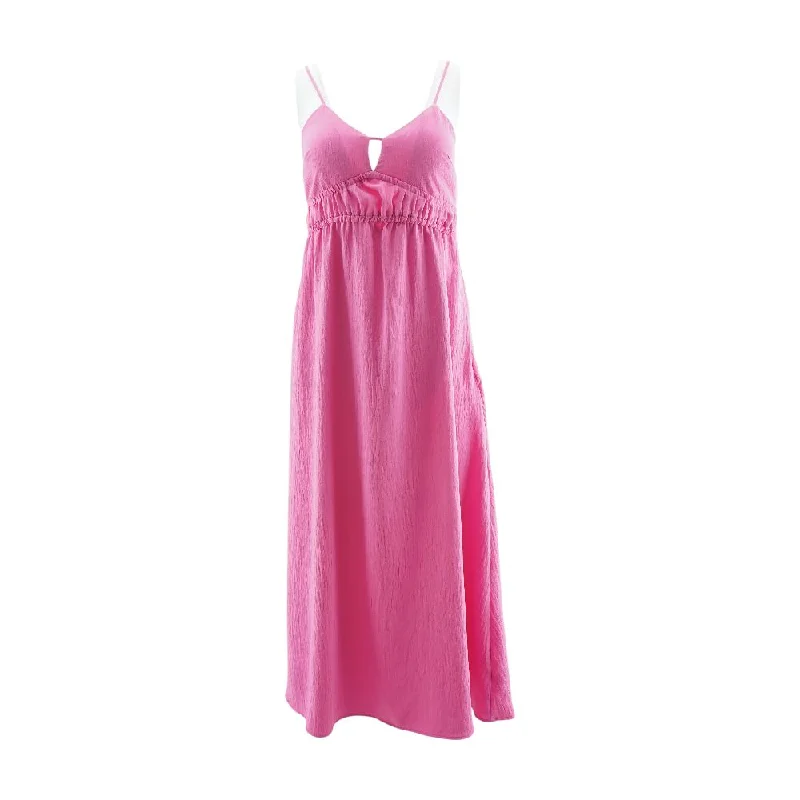 Can't Miss Pink Solid Midi Dress