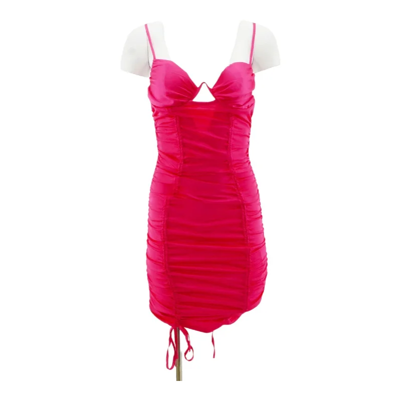 Today Only Pink Solid Midi Dress