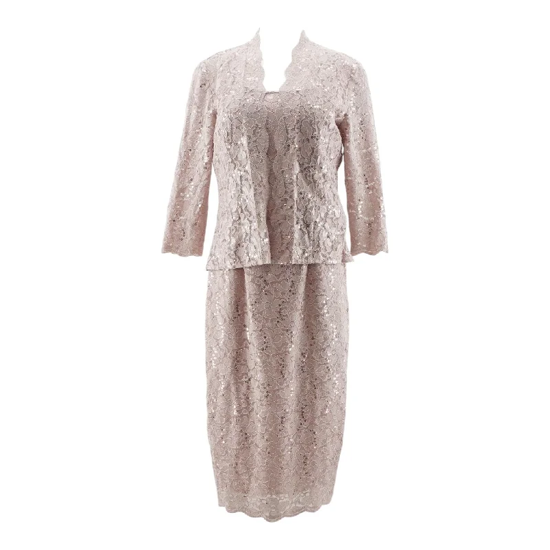 Extra Savings Pink Solid Midi Dress and Cardigan Set