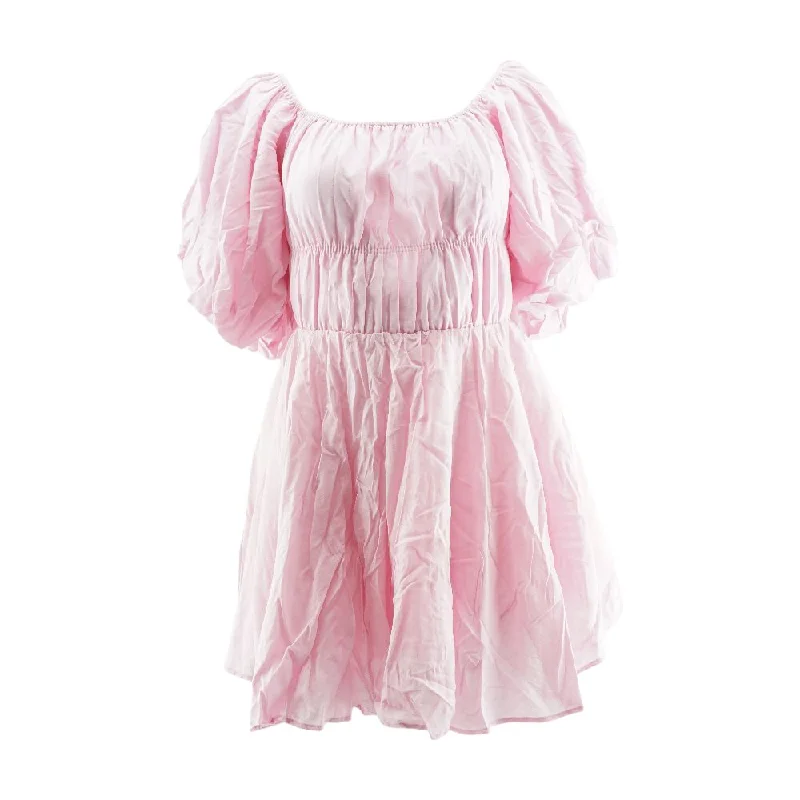 Clearance Items Pink Solid Mini Dress