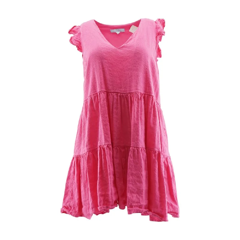 Bargain Bin Pink Solid Mini Dress