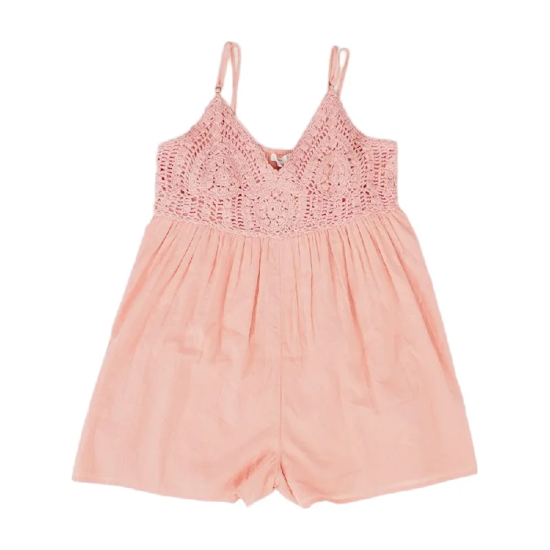 Midnight Madness Pink Solid Romper