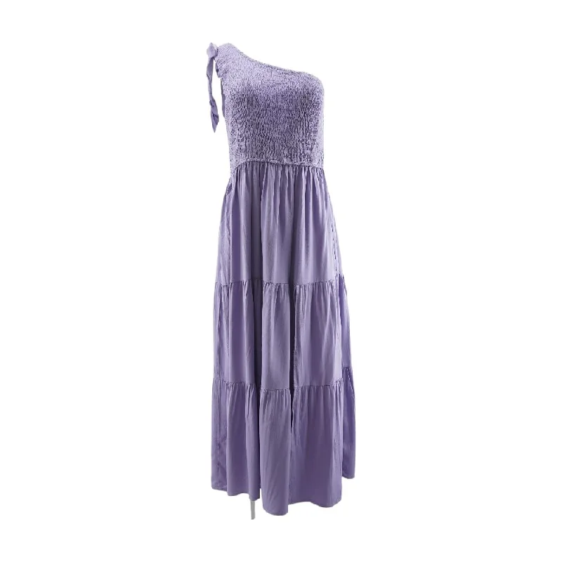 Exclusive Savings Purple Solid Maxi Dress