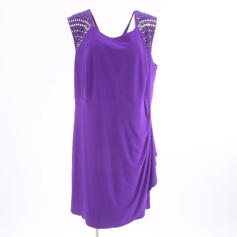 Early Access Purple Solid Midi Dress