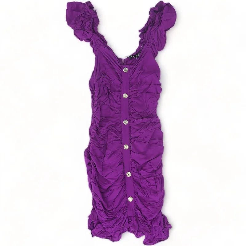 Online Exclusive Purple Solid Midi Dress