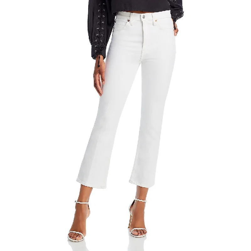 Massive Deals RE/DONE Womens High Rise Cropped Bootcut Jeans