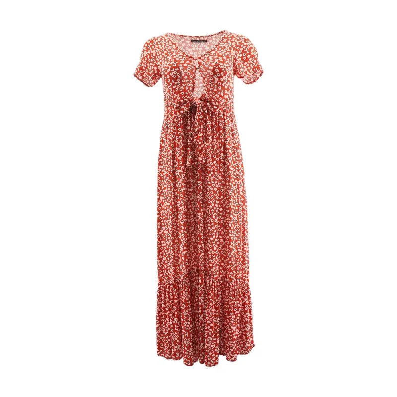 Deal of the Week Red Floral Maxi Dress