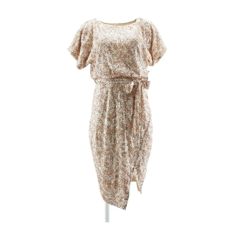 Huge Discounts Rose Gold Misc Midi Dress