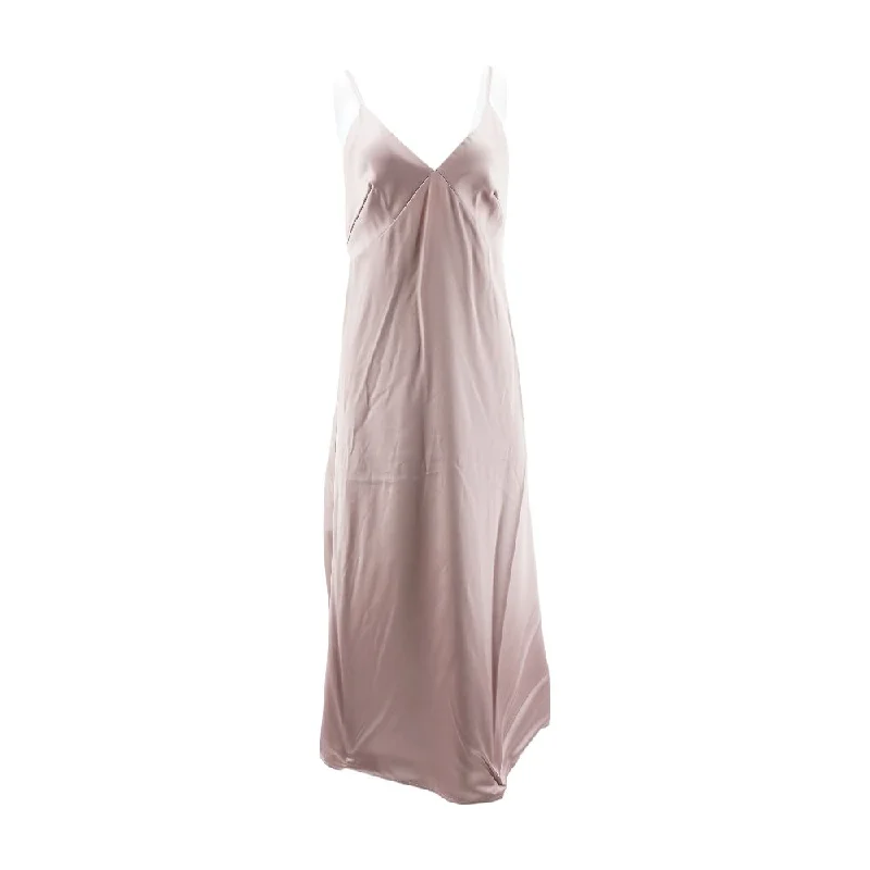 Epic Deals Rose Gold Solid Maxi Dress